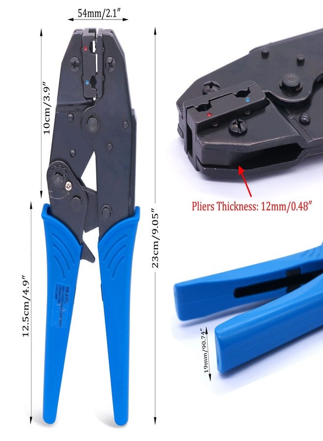 Twidec كماشة تجعيد الأسلاك Twidec/Ratchet، أداة تجعيد طرفية بسقاطة، أداة تجعيد أسلاك لتجعيد الأطراف الأنبوبية، موصلات أنثوية من النايلون على شكل مجرفة HS-07FL - Image 2